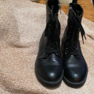 Calvin Klein Black Combat Boots